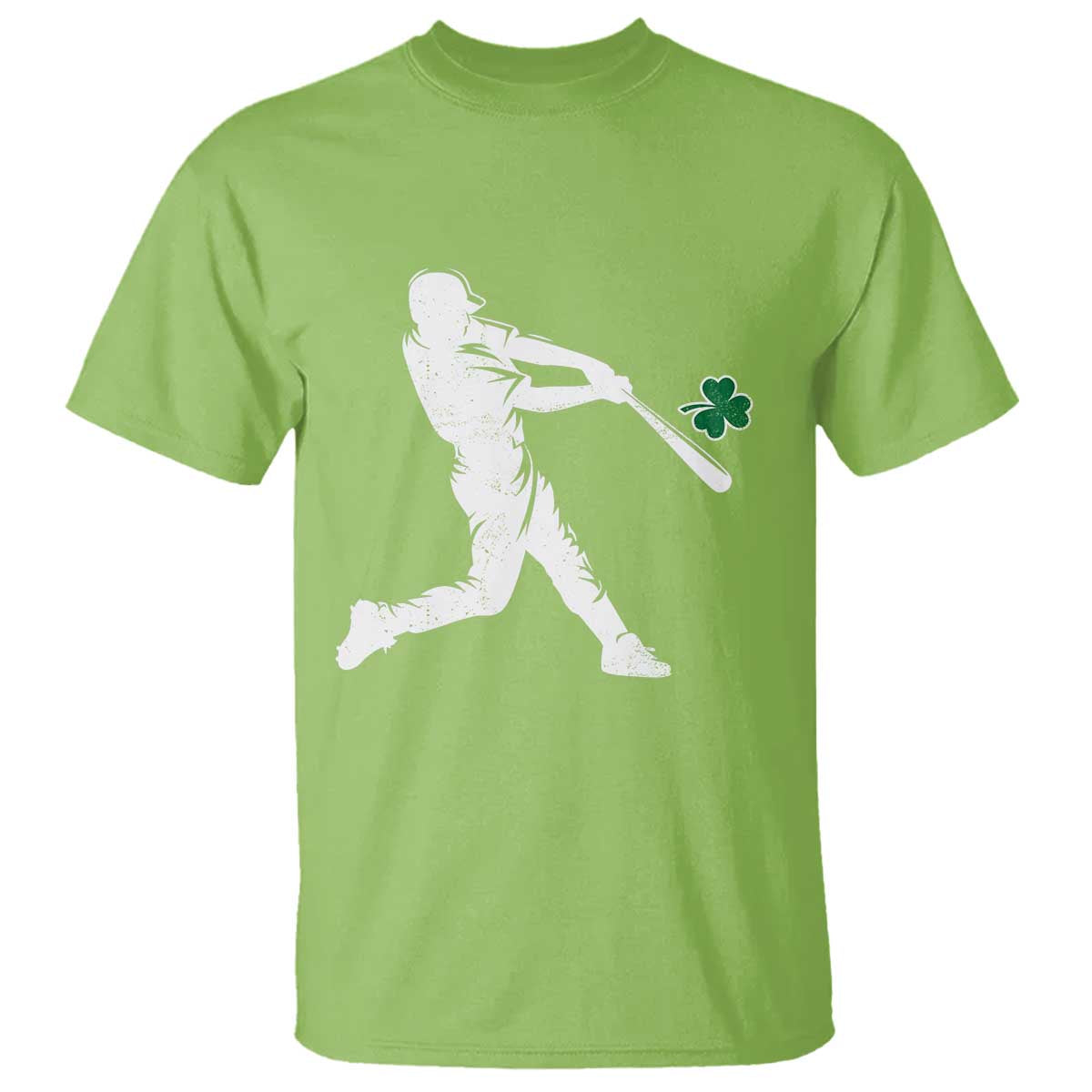 St Patricks Day Baseball Batter Silhouette Shamrock T Shirt