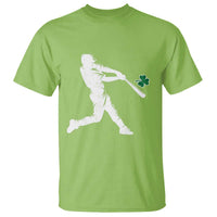 St Patricks Day Baseball Batter Silhouette Shamrock T Shirt
