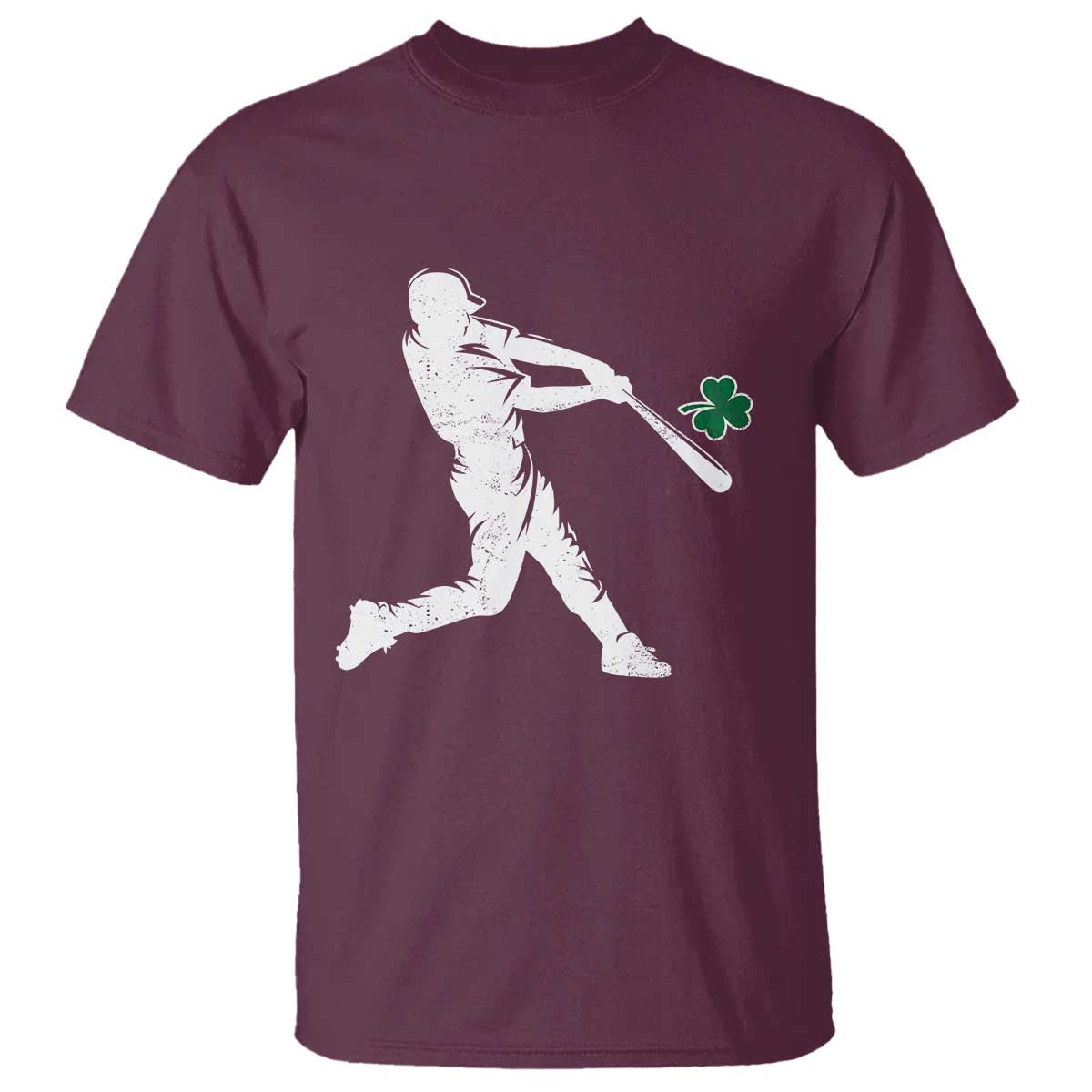 St Patricks Day Baseball Batter Silhouette Shamrock T Shirt