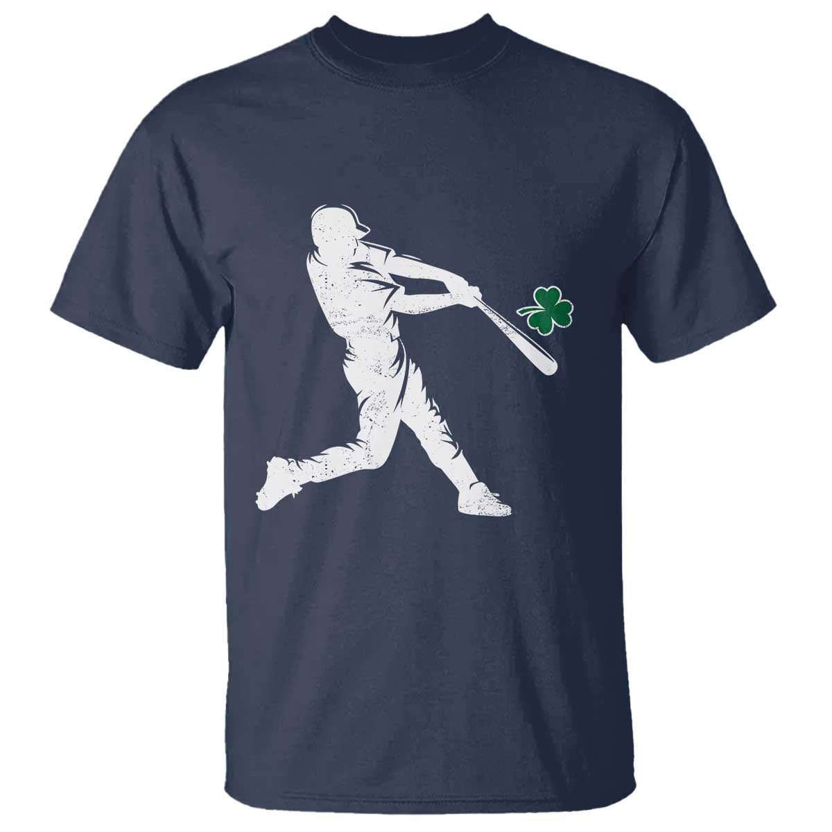 St Patricks Day Baseball Batter Silhouette Shamrock T Shirt