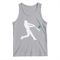 St Patricks Day Baseball Batter Silhouette Shamrock Tank Top
