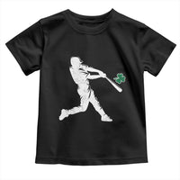 St Patricks Day Baseball Batter Silhouette Shamrock Toddler T Shirt