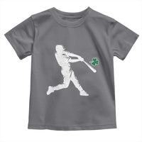 St Patricks Day Baseball Batter Silhouette Shamrock Toddler T Shirt