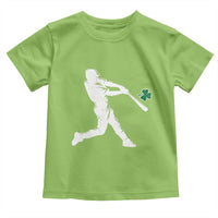 St Patricks Day Baseball Batter Silhouette Shamrock Toddler T Shirt