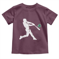 St Patricks Day Baseball Batter Silhouette Shamrock Toddler T Shirt