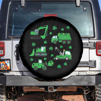 Funny St Patricks Day Construction Trucks Irish Shamrock Spare Tire Cover