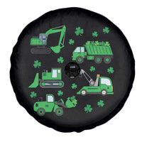 Funny St Patricks Day Construction Trucks Irish Shamrock Spare Tire Cover