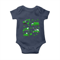 Funny St Patricks Day Construction Trucks Irish Shamrock Baby Onesie