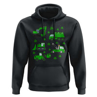 Funny St Patricks Day Construction Trucks Irish Shamrock Hoodie