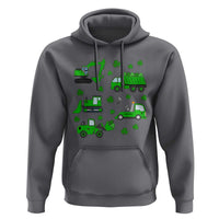 Funny St Patricks Day Construction Trucks Irish Shamrock Hoodie