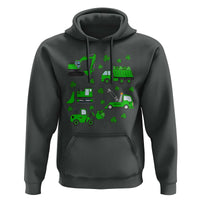 Funny St Patricks Day Construction Trucks Irish Shamrock Hoodie
