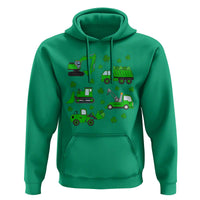 Funny St Patricks Day Construction Trucks Irish Shamrock Hoodie