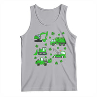 Funny St Patricks Day Construction Trucks Irish Shamrock Tank Top