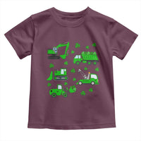 Funny St Patricks Day Construction Trucks Irish Shamrock Toddler T Shirt