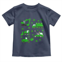 Funny St Patricks Day Construction Trucks Irish Shamrock Toddler T Shirt