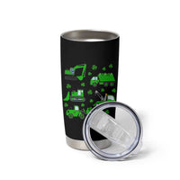 Funny St Patricks Day Construction Trucks Irish Shamrock Tumbler Cup