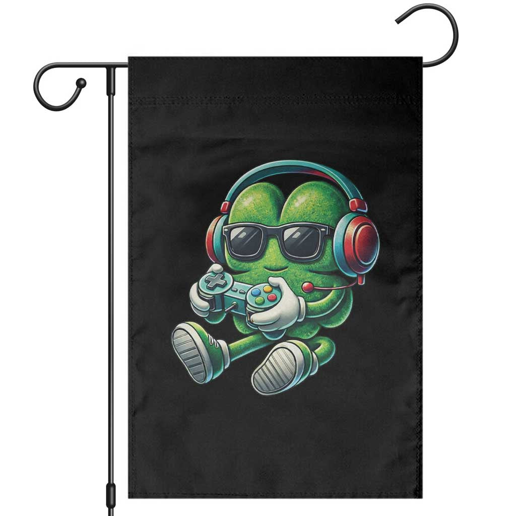 Funny Video Game Shamrock St Patricks Day Gamer Garden Flag