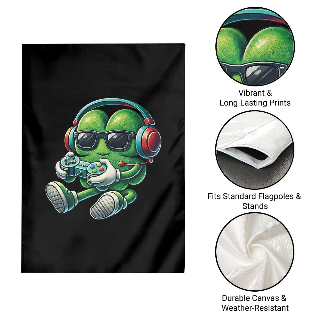 Funny Video Game Shamrock St Patricks Day Gamer Garden Flag