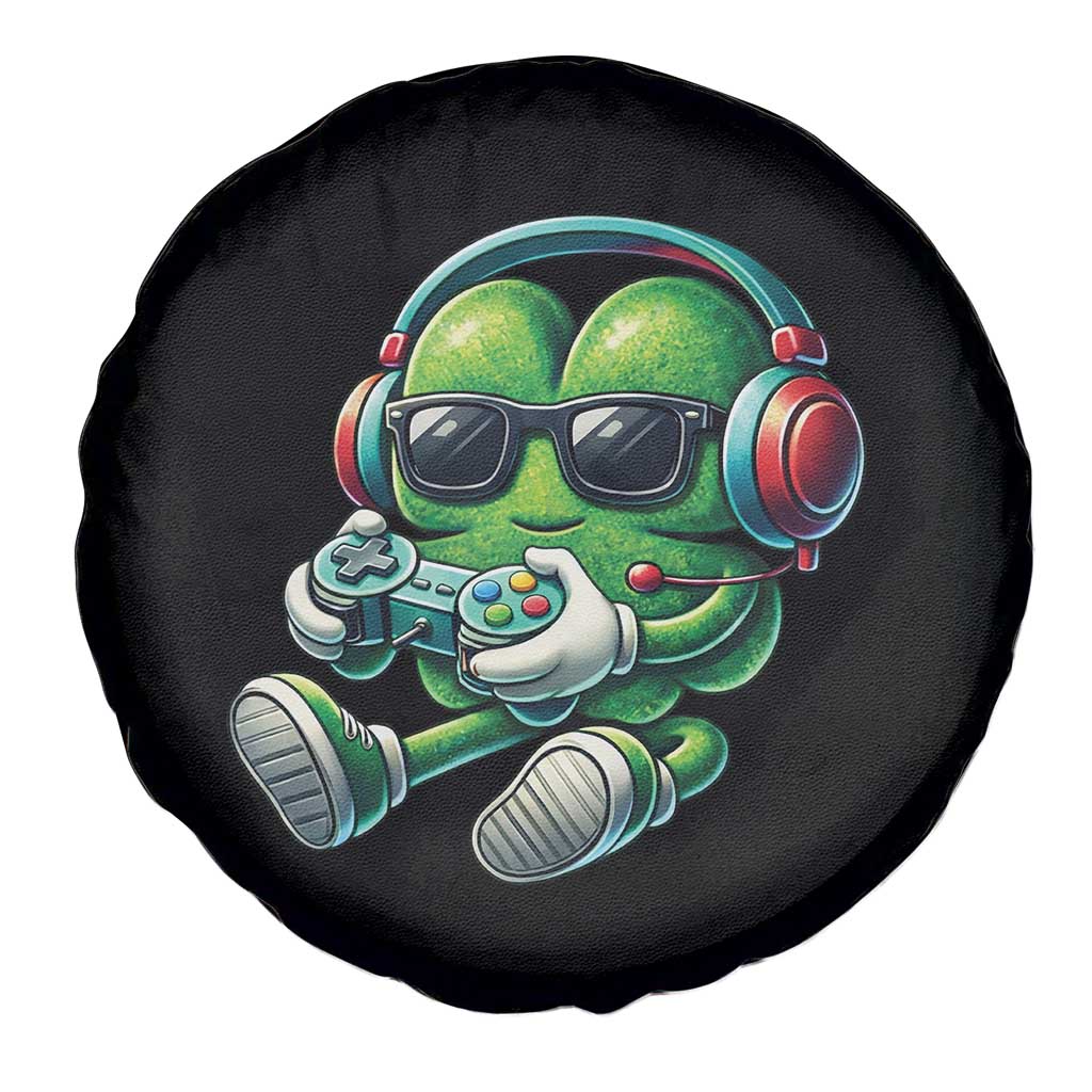 Funny Video Game Shamrock St Patricks Day Gamer Spare Tire Cover