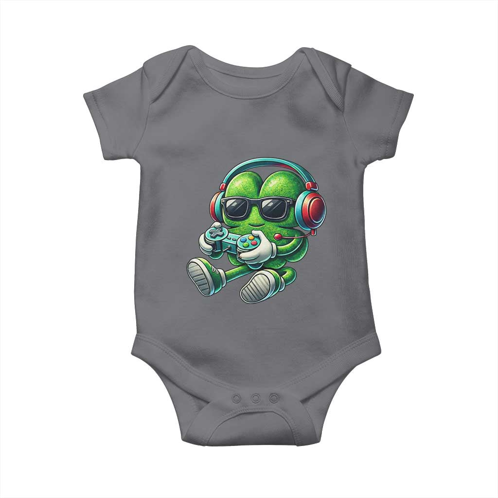 Funny Video Game Shamrock St Patricks Day Gamer Baby Onesie