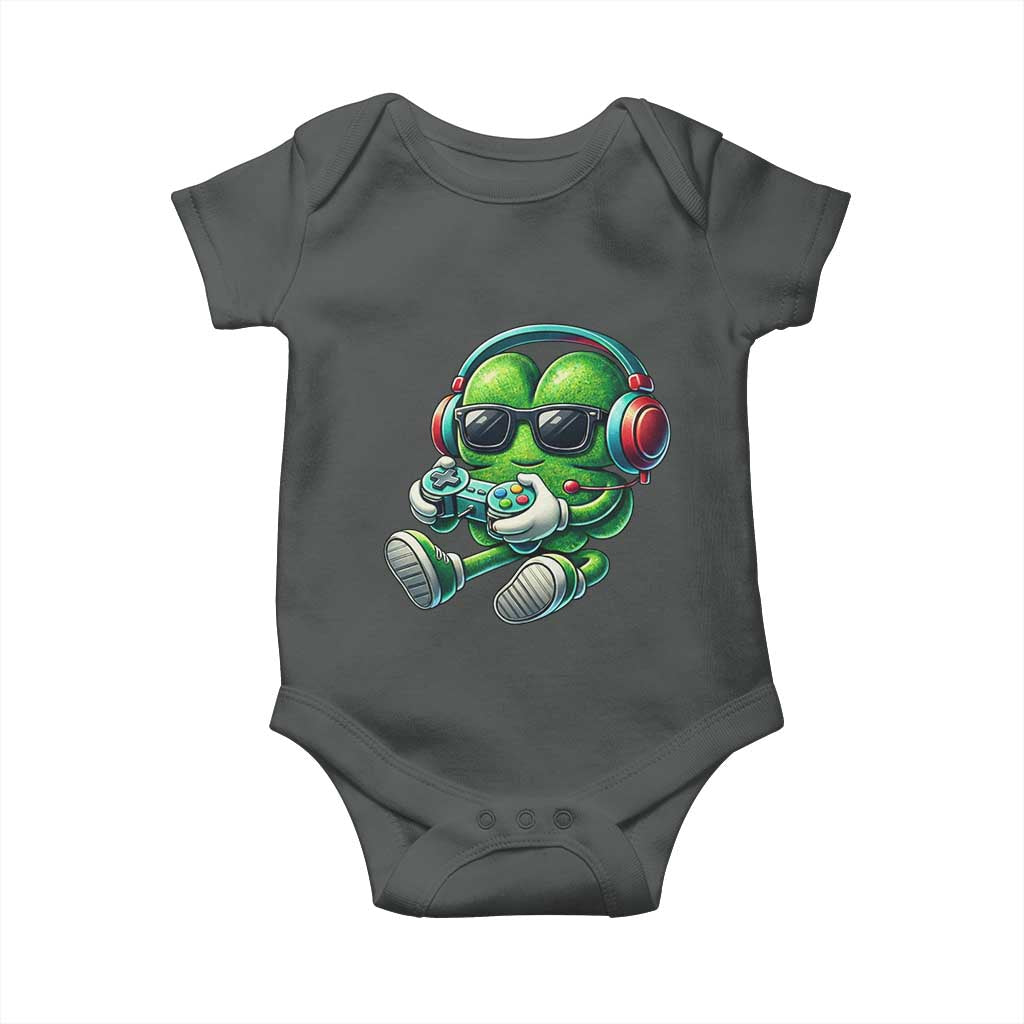 Funny Video Game Shamrock St Patricks Day Gamer Baby Onesie