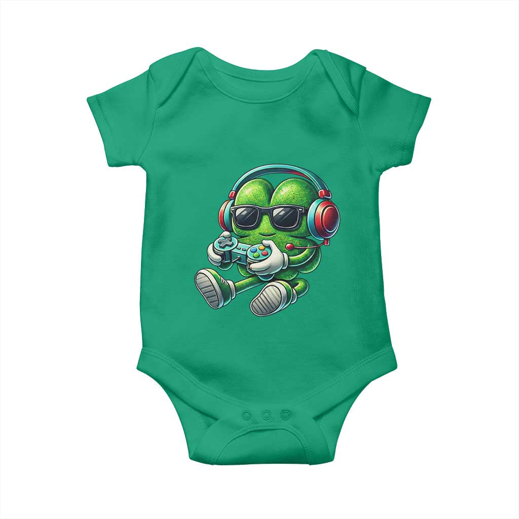 Funny Video Game Shamrock St Patricks Day Gamer Baby Onesie