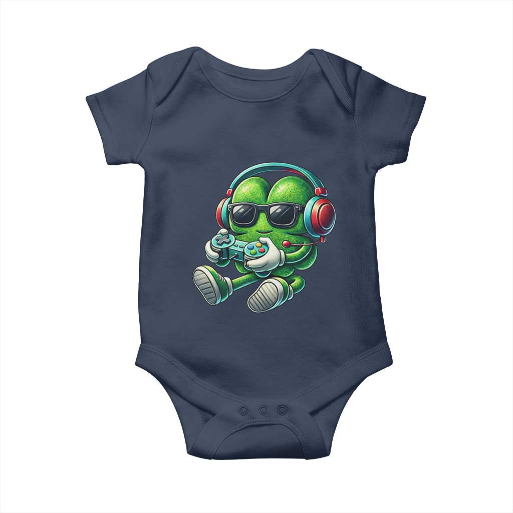 Funny Video Game Shamrock St Patricks Day Gamer Baby Onesie