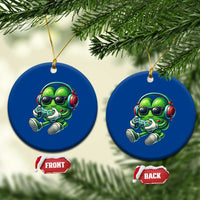 Funny Video Game Shamrock St Patricks Day Gamer Ceramic Ornament