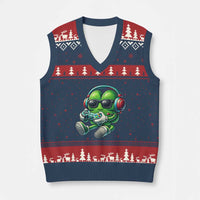 Funny Video Game Shamrock St Patricks Day Gamer V-Neck Knit Sweater Vest