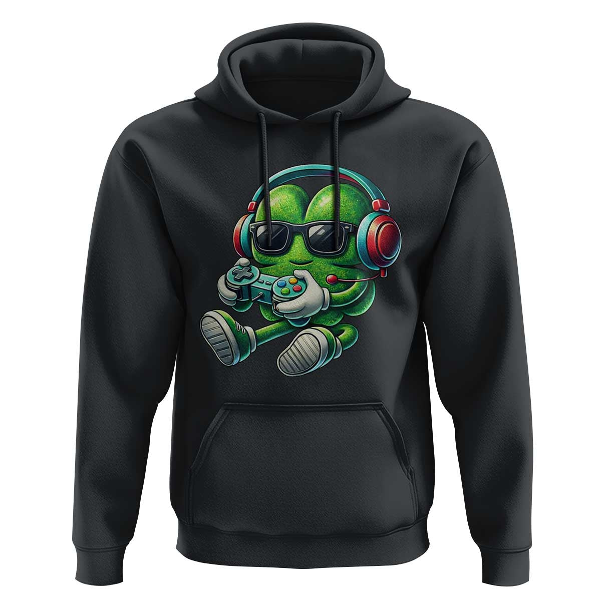 Funny Video Game Shamrock St Patricks Day Gamer Hoodie