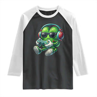 Funny Video Game Shamrock St Patricks Day Gamer Raglan Shirt