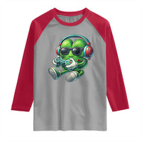 Funny Video Game Shamrock St Patricks Day Gamer Raglan Shirt