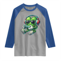 Funny Video Game Shamrock St Patricks Day Gamer Raglan Shirt