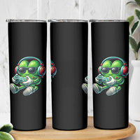 Funny Video Game Shamrock St Patricks Day Gamer Skinny Tumbler