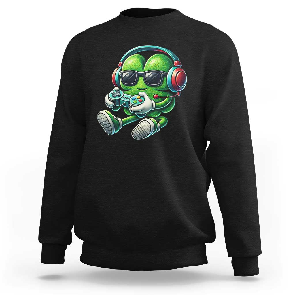 Funny Video Game Shamrock St Patricks Day Gamer Sweatshirt