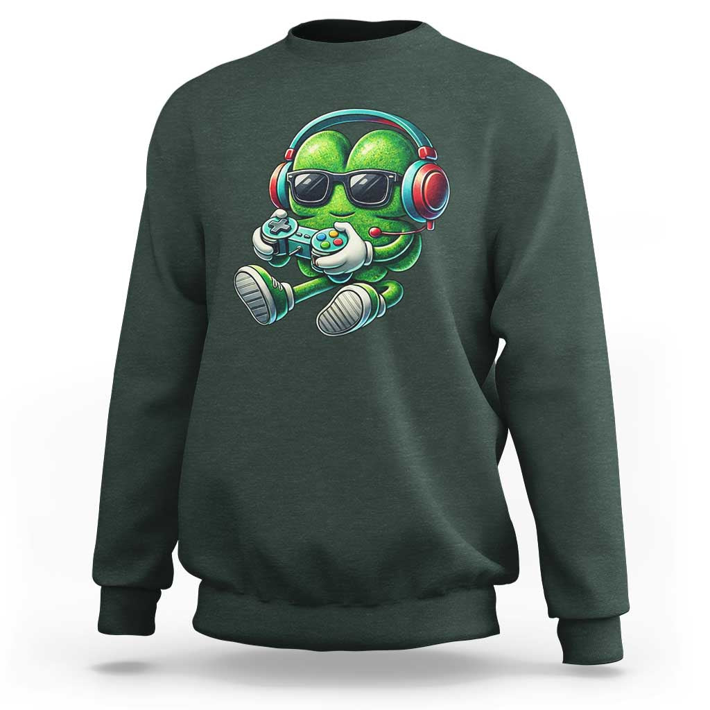 Funny Video Game Shamrock St Patricks Day Gamer Sweatshirt