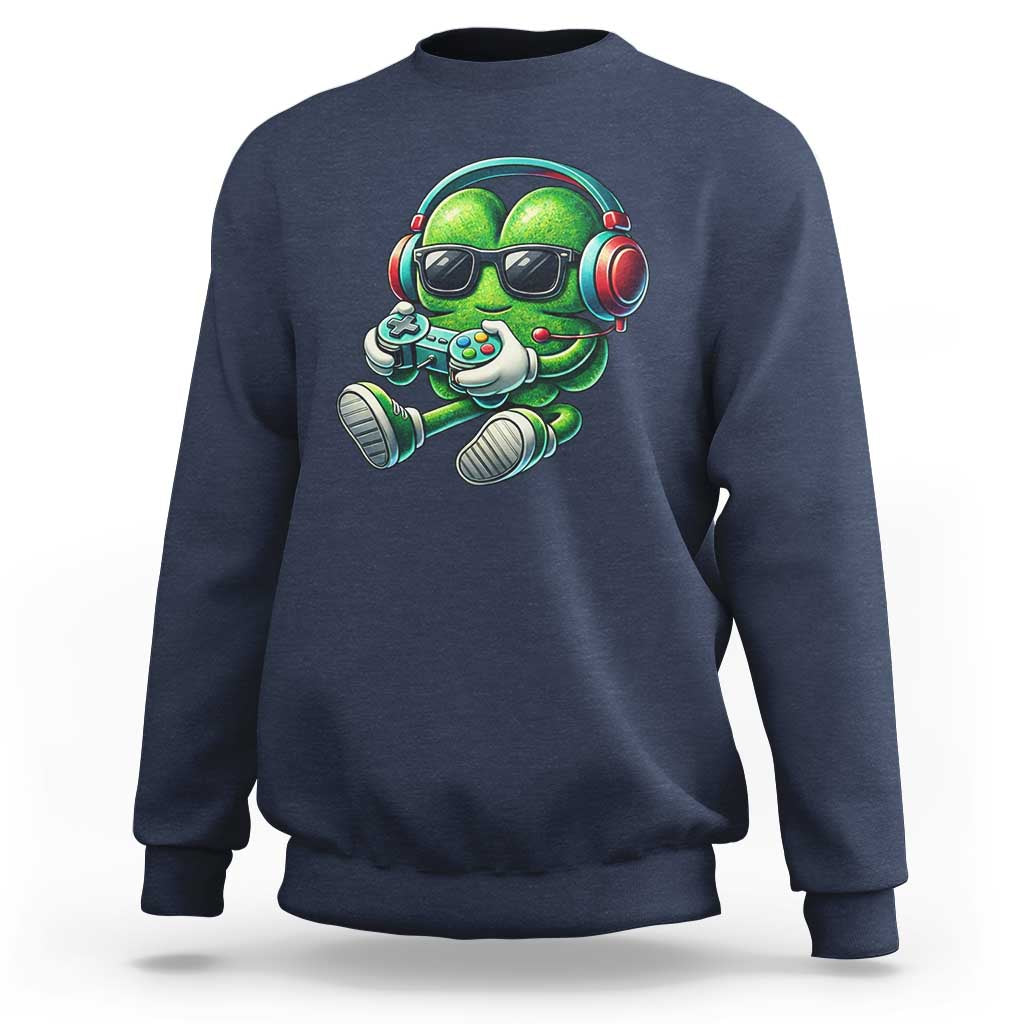 Funny Video Game Shamrock St Patricks Day Gamer Sweatshirt