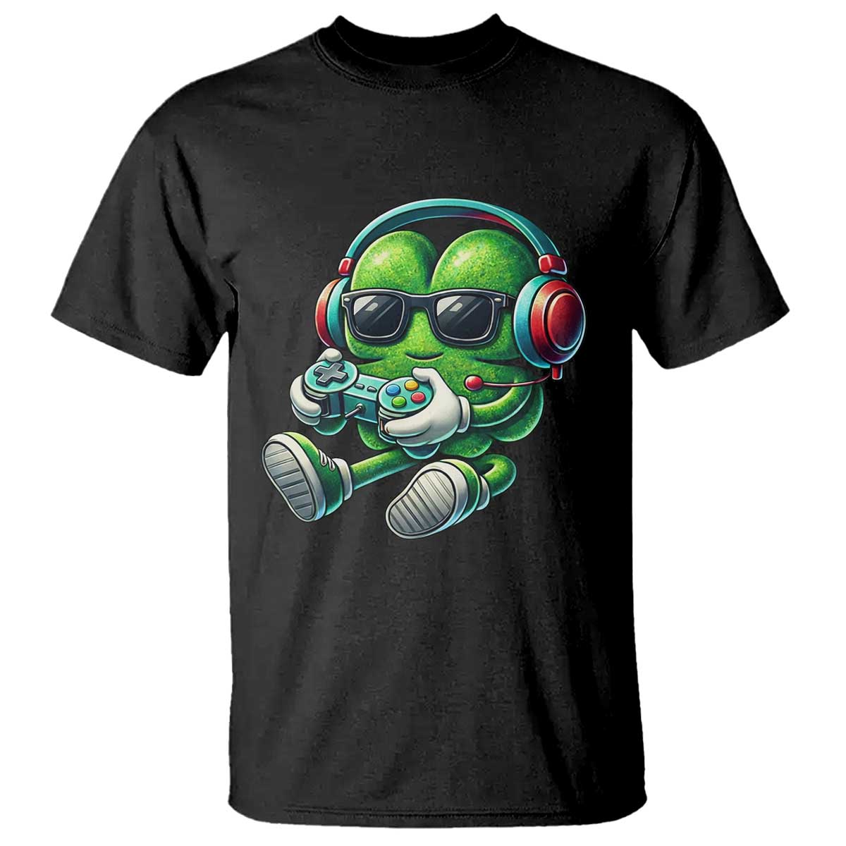 Funny Video Game Shamrock St Patricks Day Gamer T Shirt