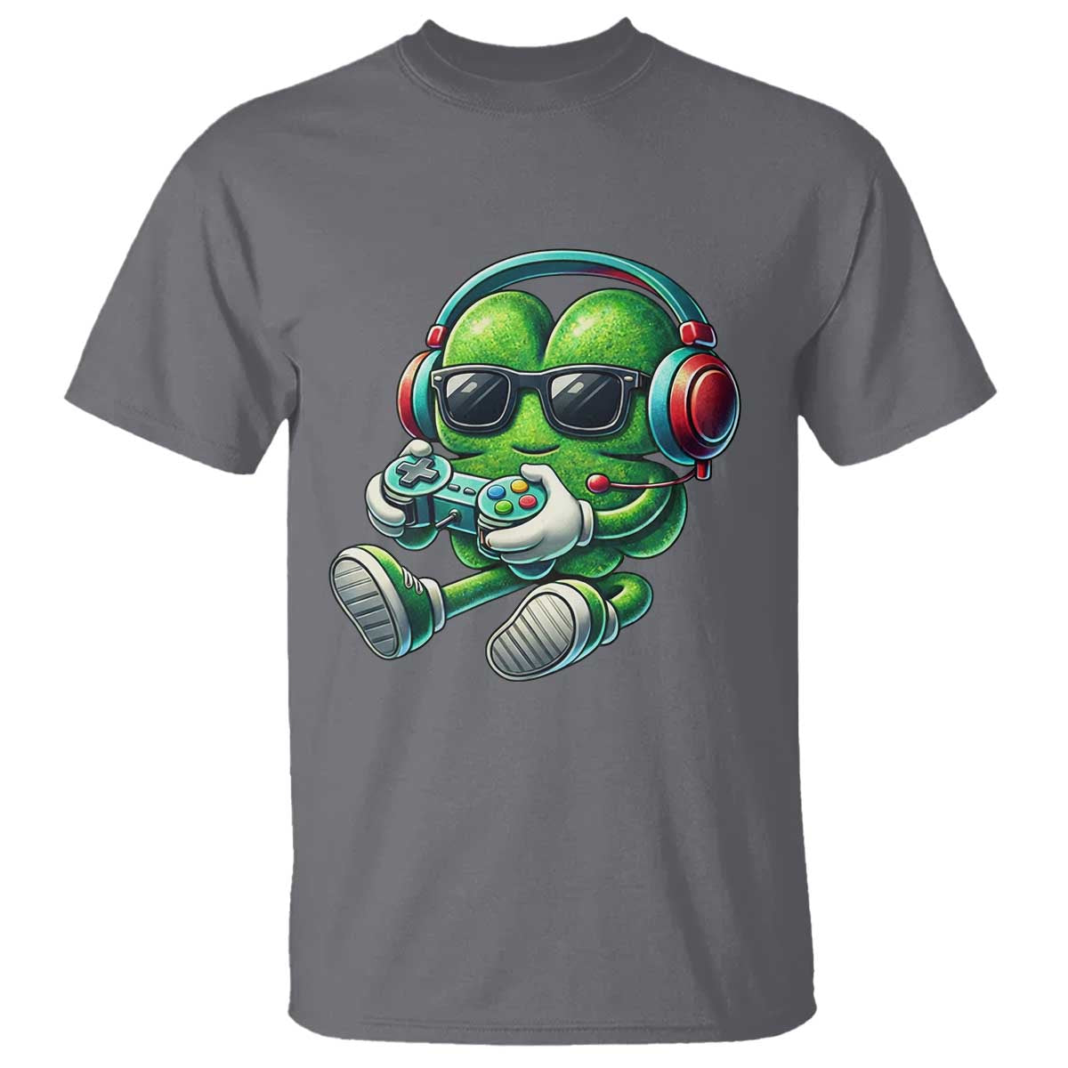 Funny Video Game Shamrock St Patricks Day Gamer T Shirt