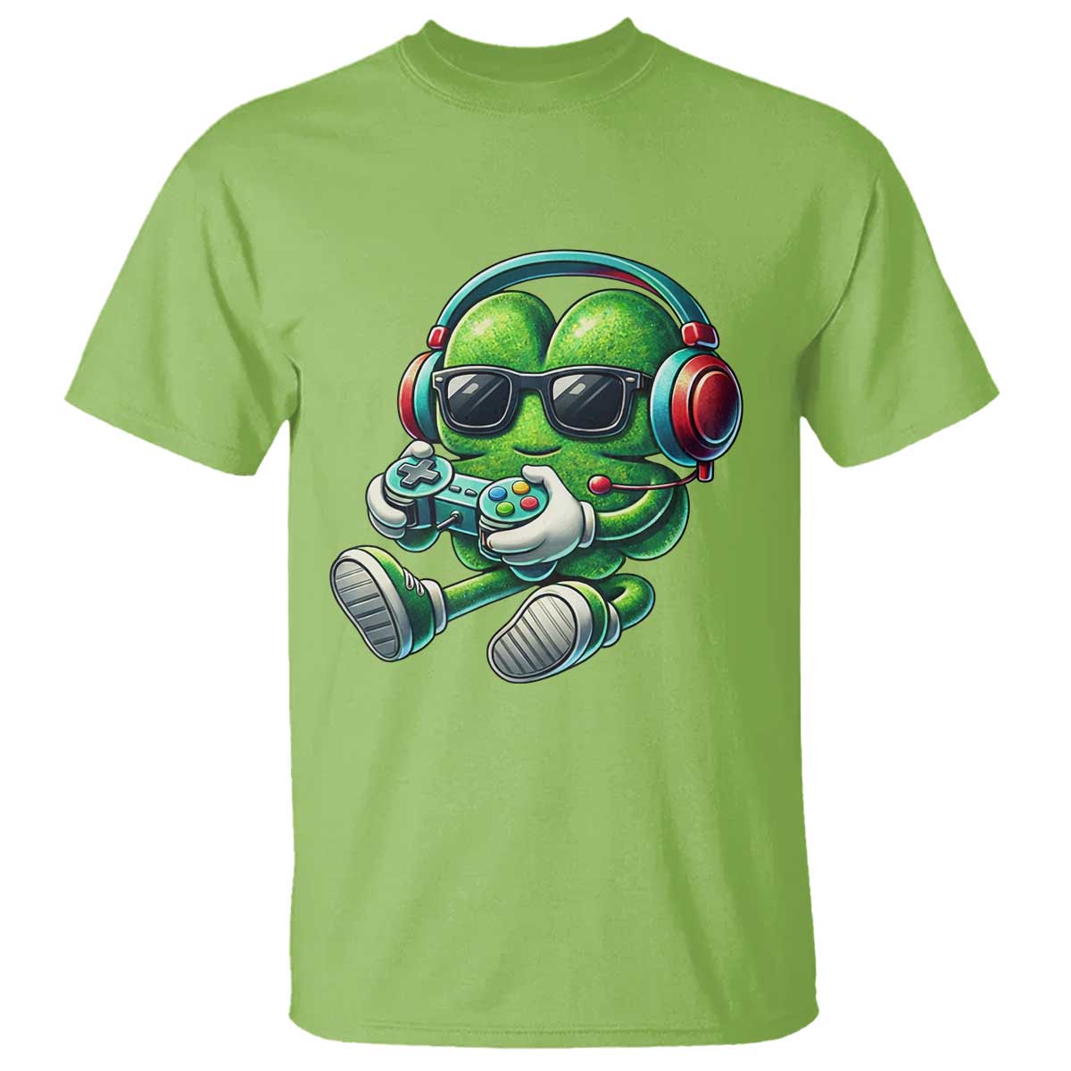 Funny Video Game Shamrock St Patricks Day Gamer T Shirt
