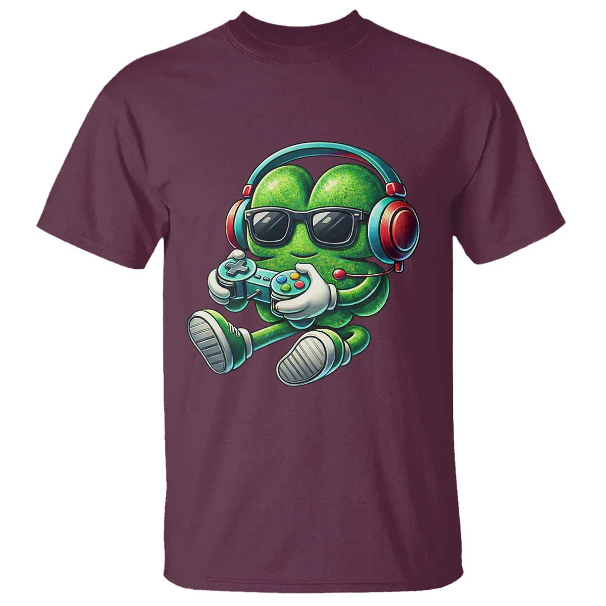 Funny Video Game Shamrock St Patricks Day Gamer T Shirt