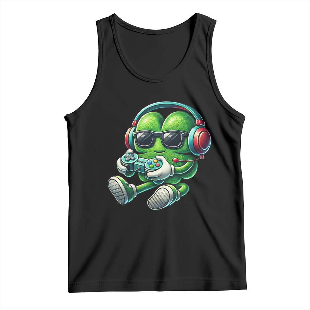Funny Video Game Shamrock St Patricks Day Gamer Tank Top