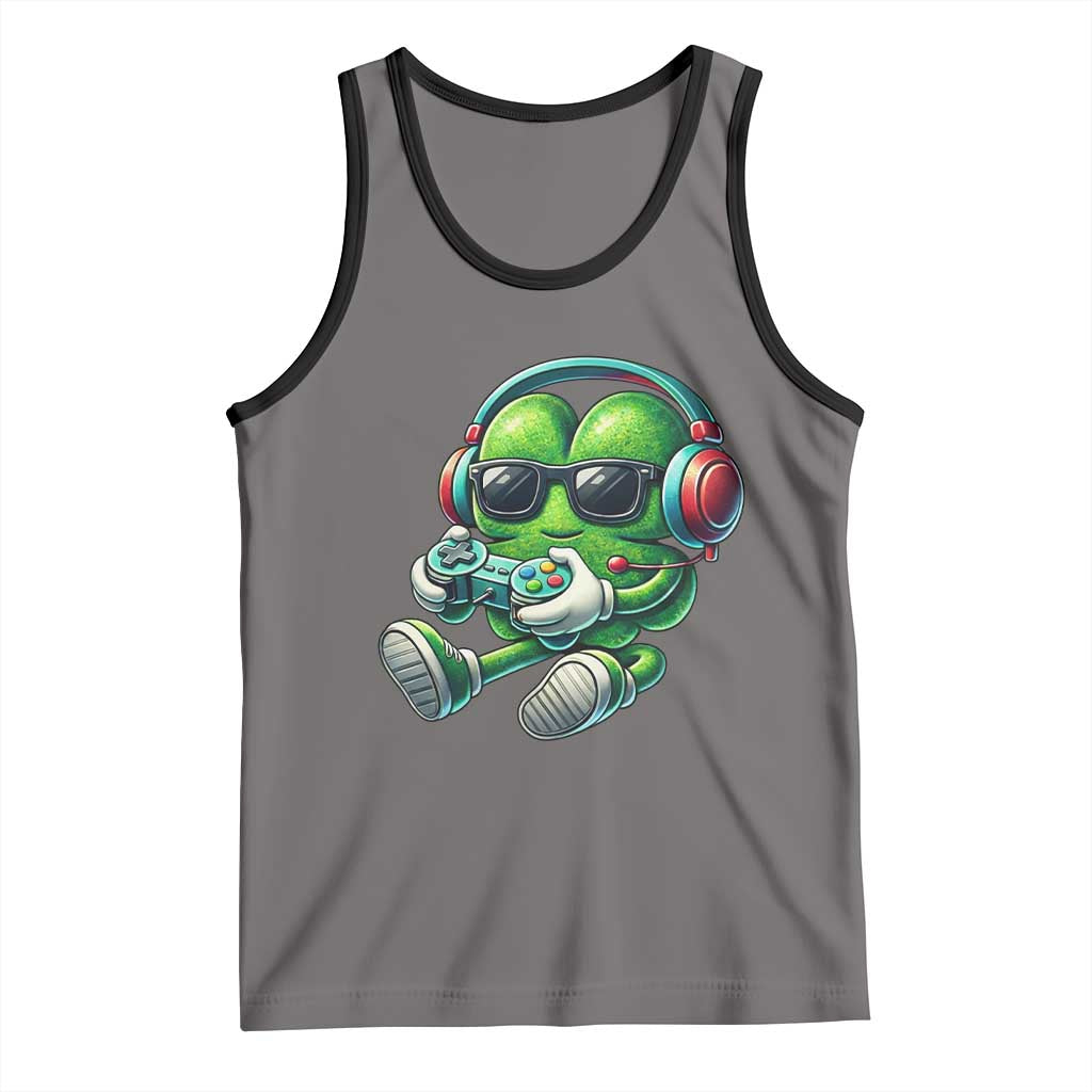 Funny Video Game Shamrock St Patricks Day Gamer Tank Top