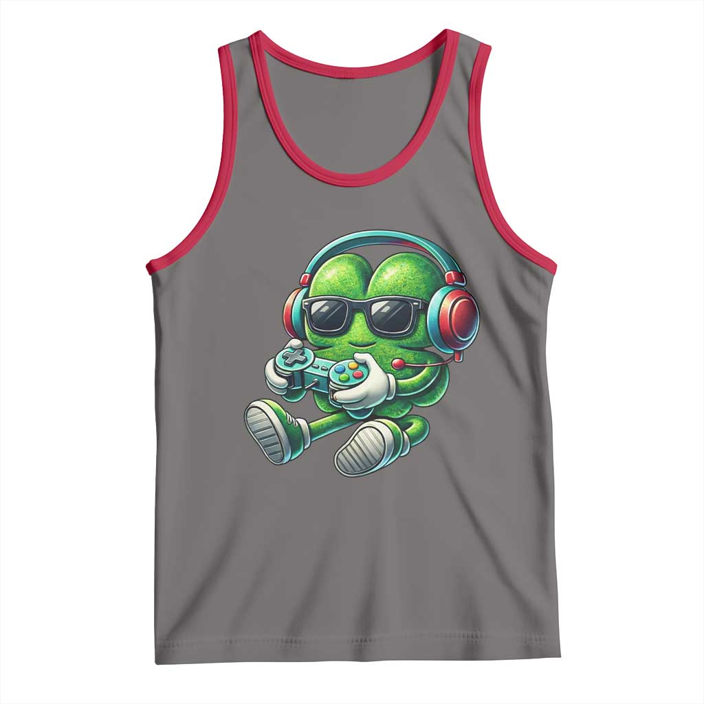 Funny Video Game Shamrock St Patricks Day Gamer Tank Top