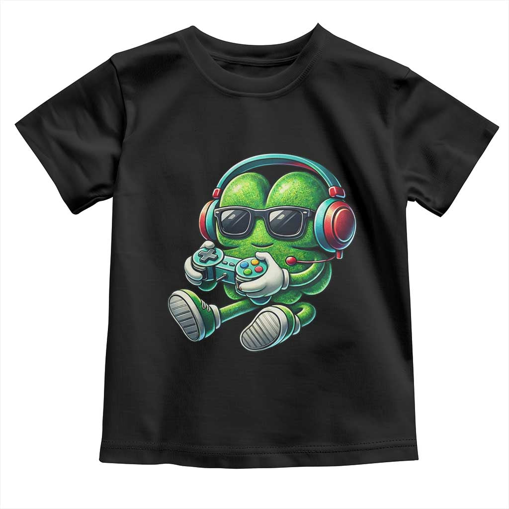 Funny Video Game Shamrock St Patricks Day Gamer Toddler T Shirt
