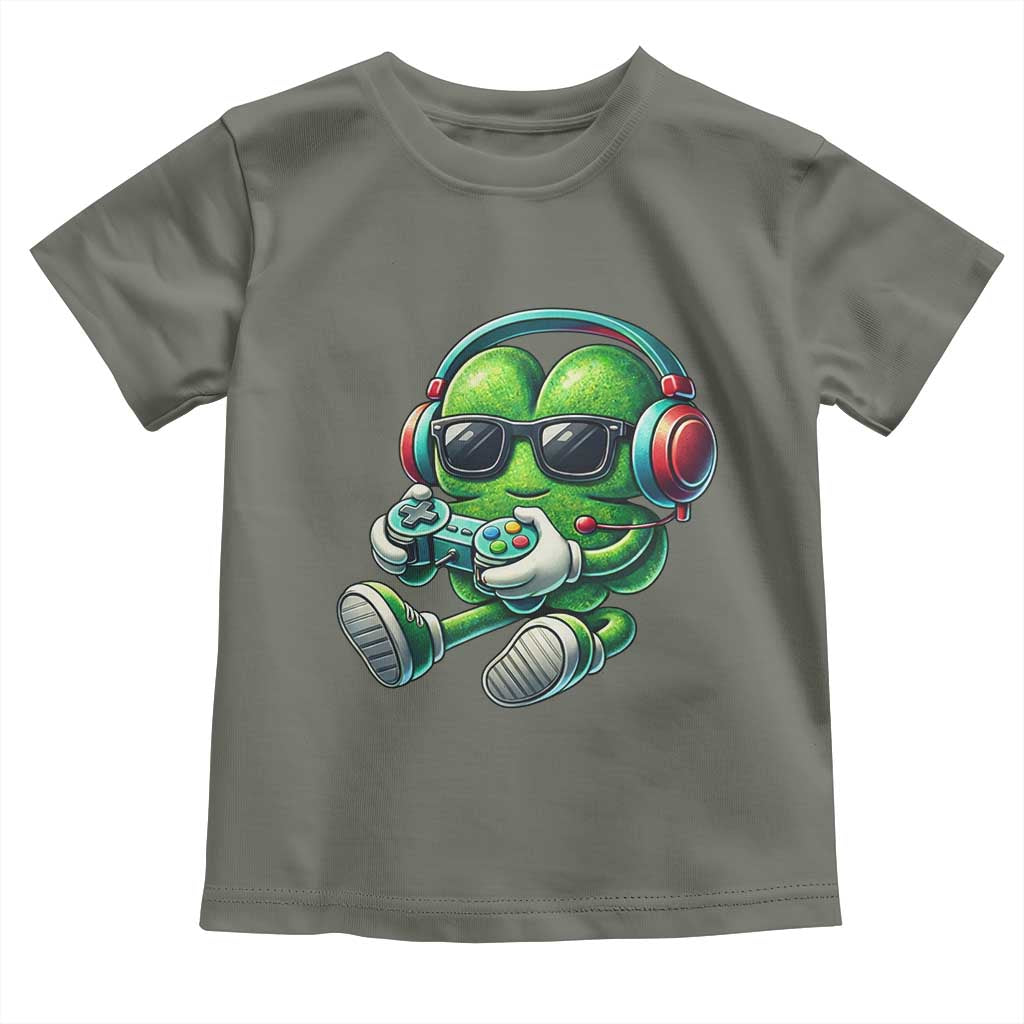 Funny Video Game Shamrock St Patricks Day Gamer Toddler T Shirt