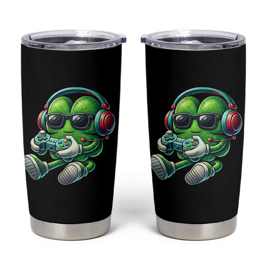 Funny Video Game Shamrock St Patricks Day Gamer Tumbler Cup