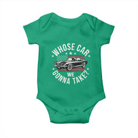 Funny Whose Car We Gonna Take Meme Baby Onesie Car Enthusiast Vintage American Flag