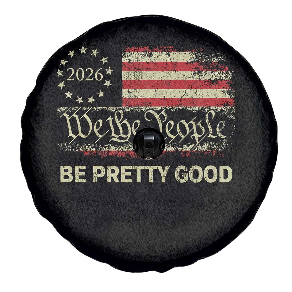 Be Pretti Good Spare Tire Cover Human Rights Protest Vintage Betsy Ross Flag