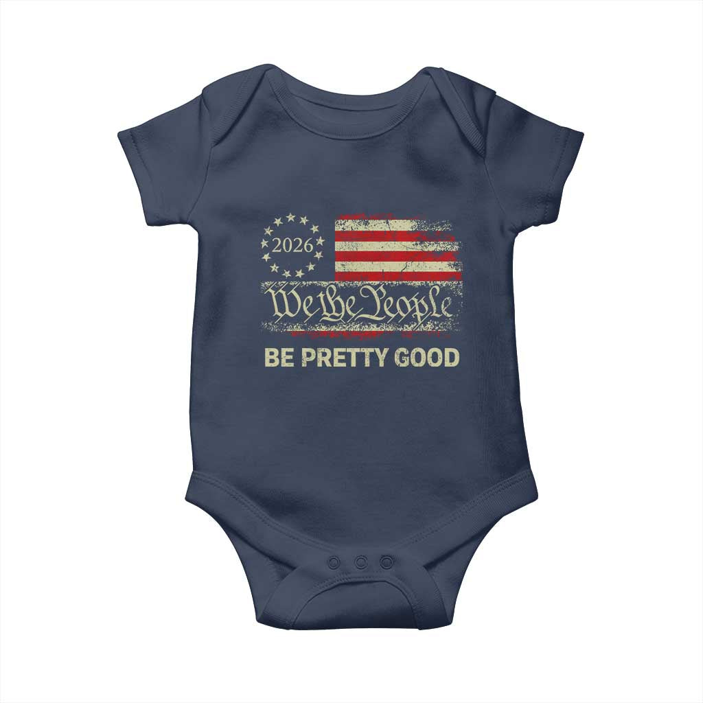 Be Pretti Good Baby Onesie Human Rights Protest Vintage Betsy Ross Flag